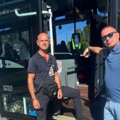 Antonio Marangiolo, responsabile dei verificatori di Autolinee Varesine e Gianluca Ribolzi, responsabile dell'ufficio Sanzioni