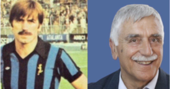Gabriele Andena con la maglia dell'Atalanta e in tempi più recenti Gabriele Andena con la maglia dell'Atalanta e in tempi più recenti