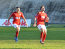 Bonaccorsi-gol (a destra) contro la Novaromentin (foto Ezio Macchi)