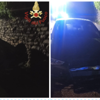 Carambola nella notte nel Comasco, auto si ribalta: feriti quattro giovani