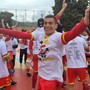 Elios Minaj, 23 anni, festeggia la promozione del Bra: per l'ex Varese 10 gol (foto Christian Flammia da Targatocn.it)