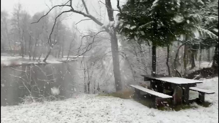 Lo spettacolo della neve al Brinzio: il video è pura magia