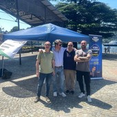 Da sinistra Alessio Gardoni, Marco Ermolli, Oscar Fiabane e Vincenzo Bruno Da sinistra Alessio Gardoni, Marco Ermolli, Oscar Fiabane e Vincenzo Bruno