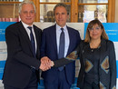 Mauro Temperelli, il presidente Mauro Vitiello ed Anna Deligios Mauro Temperelli, il presidente Mauro Vitiello ed Anna Deligios