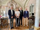 Da sinistra: il sindaco Galimberti, la consigliera Strazzi, il presidente della commissione Tomassoni e l'architetto Ferrario