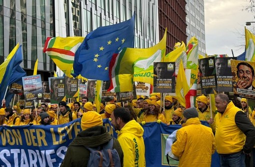 La delegazione di Coldiretti Varese in manifestazione a Bruxelles