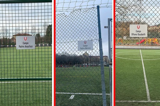 Tre targhe e tre campetti alle Bustecche per tre angeli biancorossi