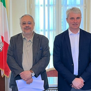 Gli asssessori Malerba, Molinari e Dimaggio con il sindaco Galimberti alla presentazione dei campi estivi in città