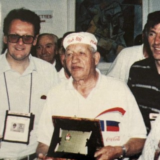 Una foto mitica: Castellano con Bartali e Moser, accanto a Pinuccio Asta nel 1991: tratta dal libro sul Giro d'Italia del Comune di Busto