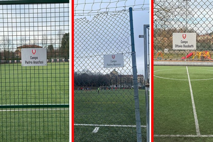 Tre targhe e tre campetti alle Bustecche per tre angeli biancorossi