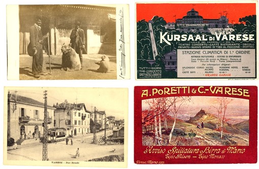 FOTO. Avevate mai visto i domatori di orsi a Varese? Eccoli nella straordinaria collezione di cartoline in cui è racchiusa la vita della città che fu