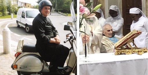 In Vespa (foto da Il Dialogo) e in occasione dei 90 anni (foto da Oratorio Prospiano per i suoi 90 anni) In Vespa (foto da Il Dialogo) e in occasione dei 90 anni (foto da Oratorio Prospiano per i suoi 90 anni)