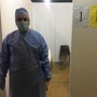 Il dottor Dell'Acqua tra i vaccinatori a Pasquetta nel 2021