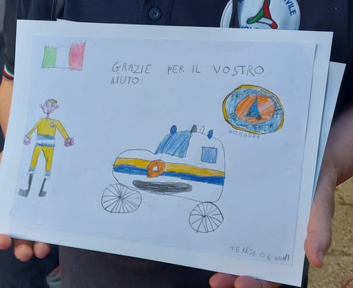 Un disegno commovente dei bambini diffuso dalla Regione Emilia Romagna