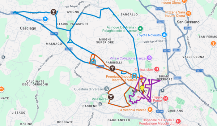 I percorsi della Ecorun che interesseranno la città