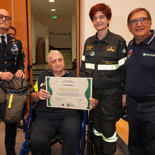 Gualtiero alla premiazione dello scorso settembre Gualtiero alla premiazione dello scorso settembre