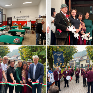 Quattro momenti dell'inaugurazione, avvenuta oggi all'ex Baracca di Capolago, della Casa delle Associazioni