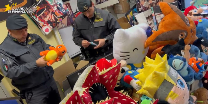 Parte del materiale sequestrato