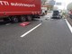 FOTO. Incidente in Autolaghi a Gazzada, camion e auto coinvolti: due feriti e code