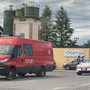 I vigili del fuoco e i sanitari sul posto