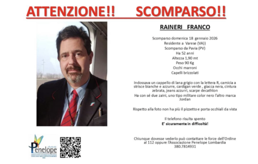 Ore d'apprensione per un 52enne varesino scomparso: si cerca Franco Raineri