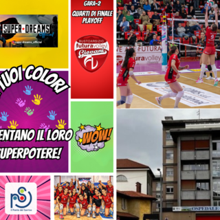 Ospedale del Ponte, colori e supereroi per i bambini: Futura Volley e SuperDreams uniscono le forze