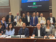 Il gruppo consiliare di Fratelli d'Italia e, sotto, il consigliere Romana Dell'Erba