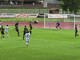 La beffarda traiettoria di Busto che si infila nell'angolo lontano per l'1-0 della Nuova Sondrio