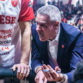 Giannis Kastritis, coach della Openjobmetis Varese )foto Fabio Averna)