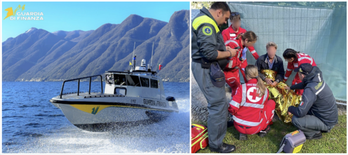 Imbarcazione affonda nel lago di Como, diportista salvato dalla Guardia di Finanza