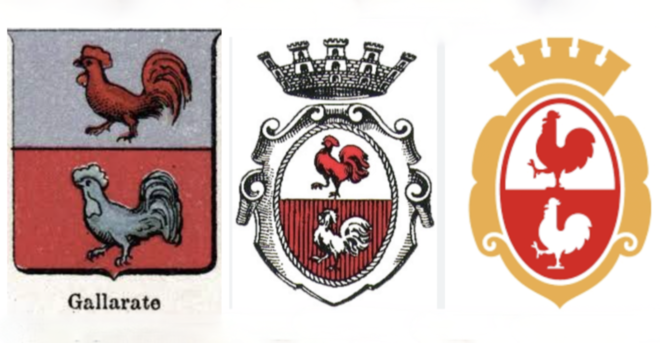 Lo stemma della città di Gallarate in varie rappresentazioni