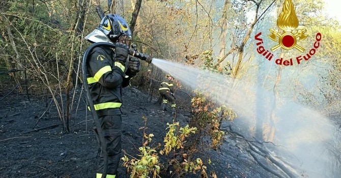 I vigili del fuoco impegnati a Somma Lombardo I vigili del fuoco impegnati a Somma Lombardo