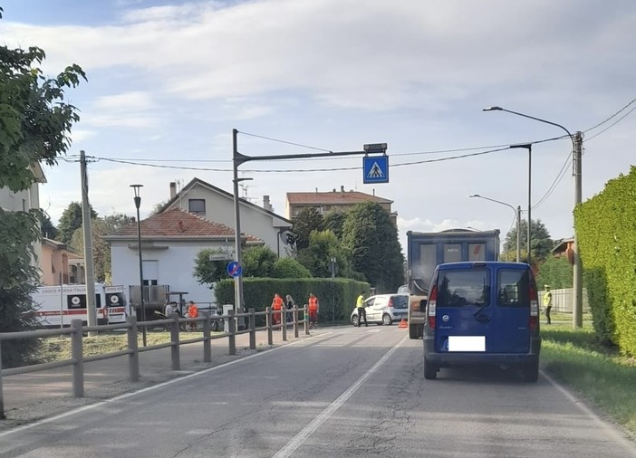 L'incidente in via Morelli a Olgiate