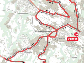 La planimetria dei 6 giri finali della Tre Valli Women La planimetria dei 6 giri finali della Tre Valli Women
