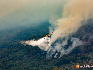 Alcune immagini dell'incendio pubblicata da OssolaNews.it
