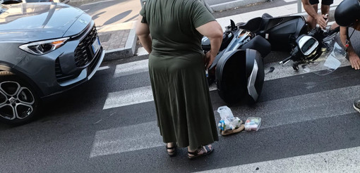 L'incidente in viale Borri sulle strisce pedonali nei pressi del Bar Nilo