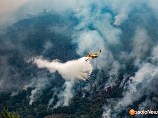 Alcune immagini dell'incendio pubblicata da OssolaNews.it