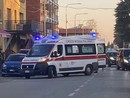 L'ambulanza sul luogo dell'incidente