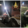 I vigili del fuoco al lavoro sul luogo dell'incidente a Ispra I vigili del fuoco al lavoro sul luogo dell'incidente a Ispra