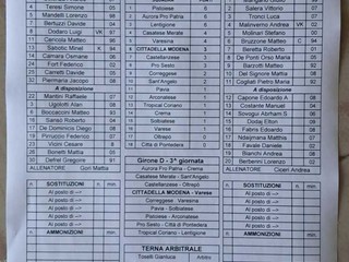 Cittadella Modena-Varese: le formazioni