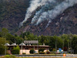 Alcune immagini dell'incendio pubblicata da OssolaNews.it