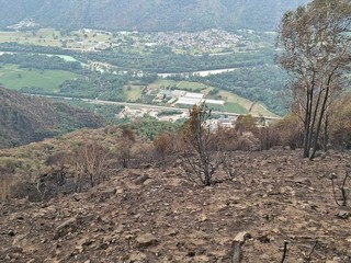 Alcune immagini dell'incendio pubblicata da OssolaNews.it