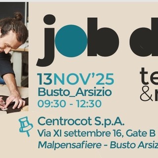 Job Day a Malpensafiere di Busto: colloqui, aziende e workshop per chi cerca lavoro nei settori tessile, abbigliamento e moda