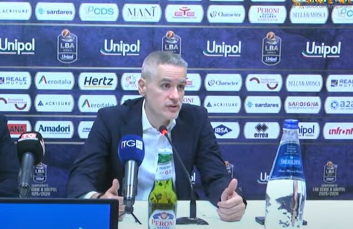 Coach Kastritis in conferenza stampa dopo il match vinto a Sassari dalla Openjobmetis Varese Coach Kastritis in conferenza stampa dopo il match vinto a Sassari dalla Openjobmetis Varese