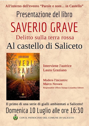 Saliceto (CN): la presentazione del libro 'Saverio Grave - Delitto sulla terra rossa'