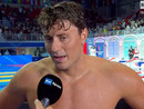 Nicolò Martinenghi dopo l'argento nei 100 rana mondiali a Singapore