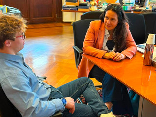 Riccardo Maino e il Ministro per le Disabilità Alessandra Locatelli