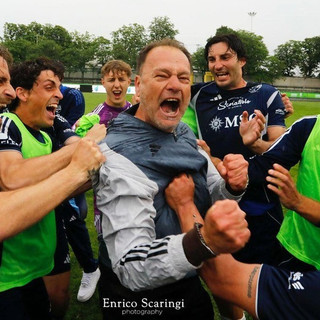 Marco Spilli, 55 anni, conclude la sua avventura alla Varesina con la salvezza nei playout a Castellanza (Foto Enrico Scaringi)