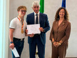 Riccardo Maino con Ministro Abodi e la deputata della Lega Maffioli Riccardo Maino con Ministro Abodi e la deputata della Lega Maffioli