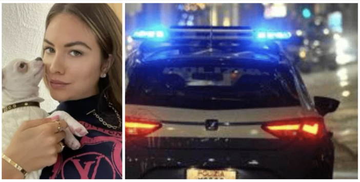 A sinistra: Pamela Genini in una foto pubblicata dai media nazionali. Sul luogo dell'omicidio è intervenuta la polizia A sinistra: Pamela Genini in una foto pubblicata dai media nazionali. Sul luogo dell'omicidio è intervenuta la polizia